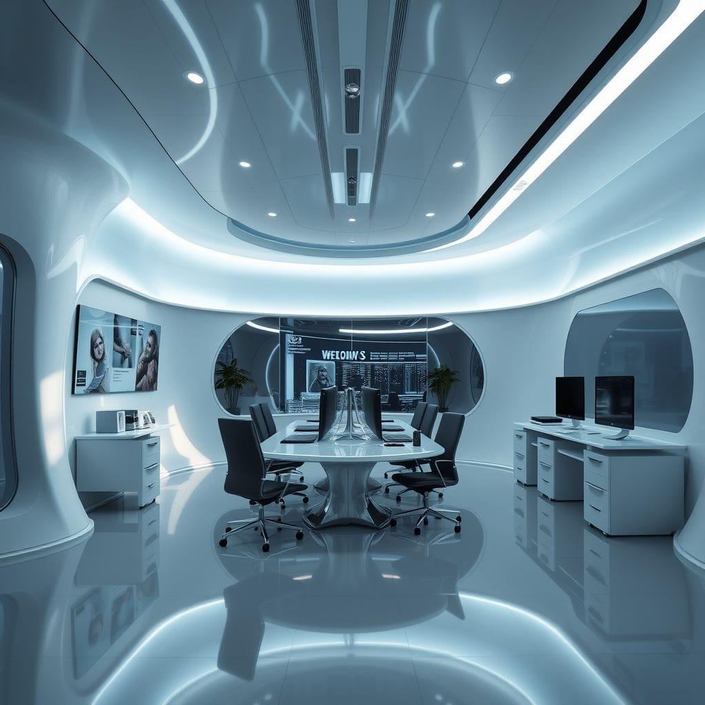 Futuristic office - AI Generated