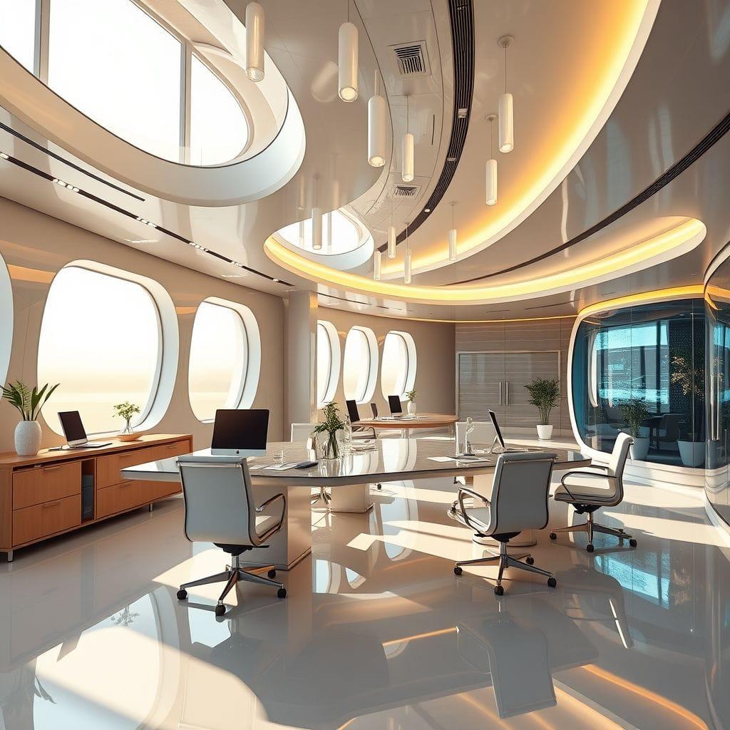 Futuristic office - AI Generated