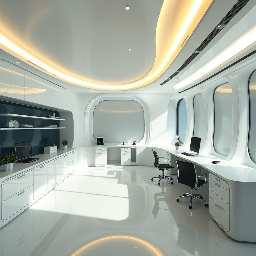 Futuristic study room - AI Generated