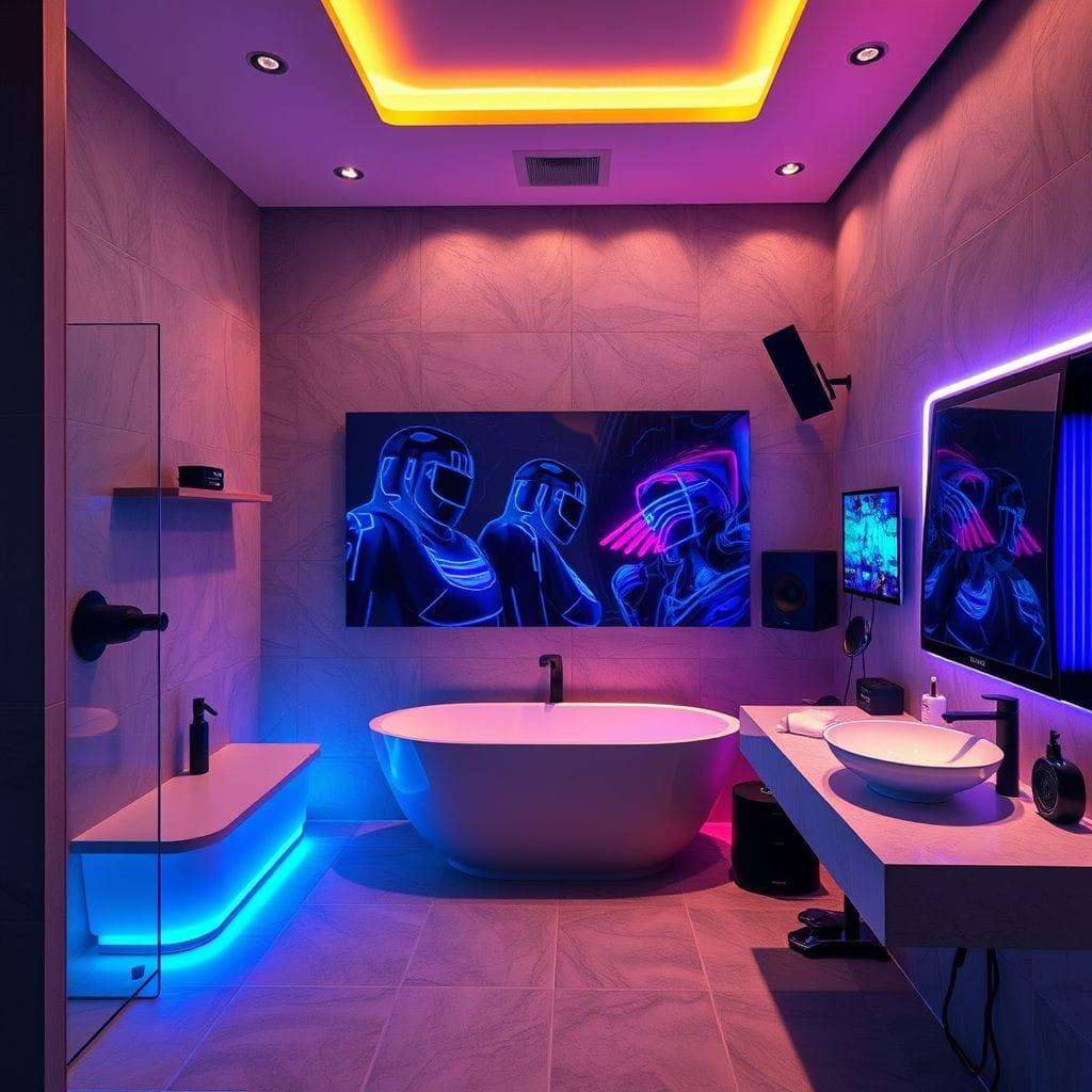 Gaming Room bathroom - AI Generated