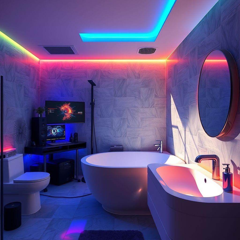 Gaming Room bathroom - AI Generated