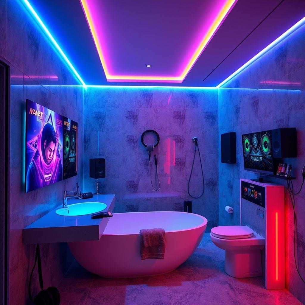 Gaming Room bathroom - AI Generated