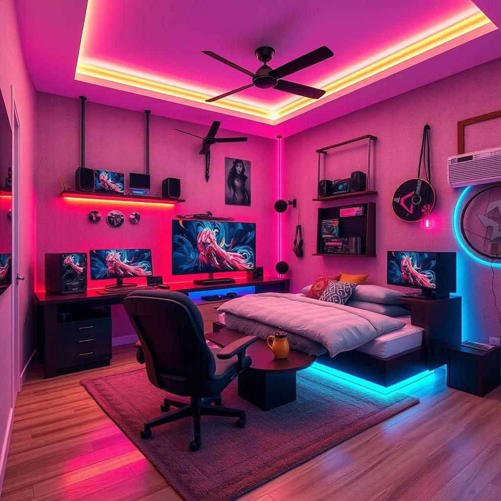 Gaming Room guest room - AI Generated