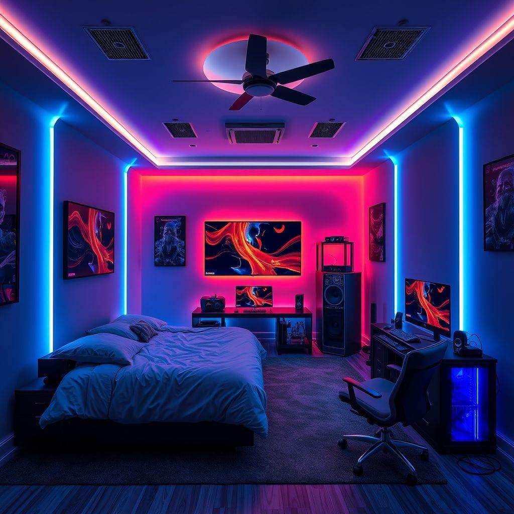 Gaming Room guest room - AI Generated