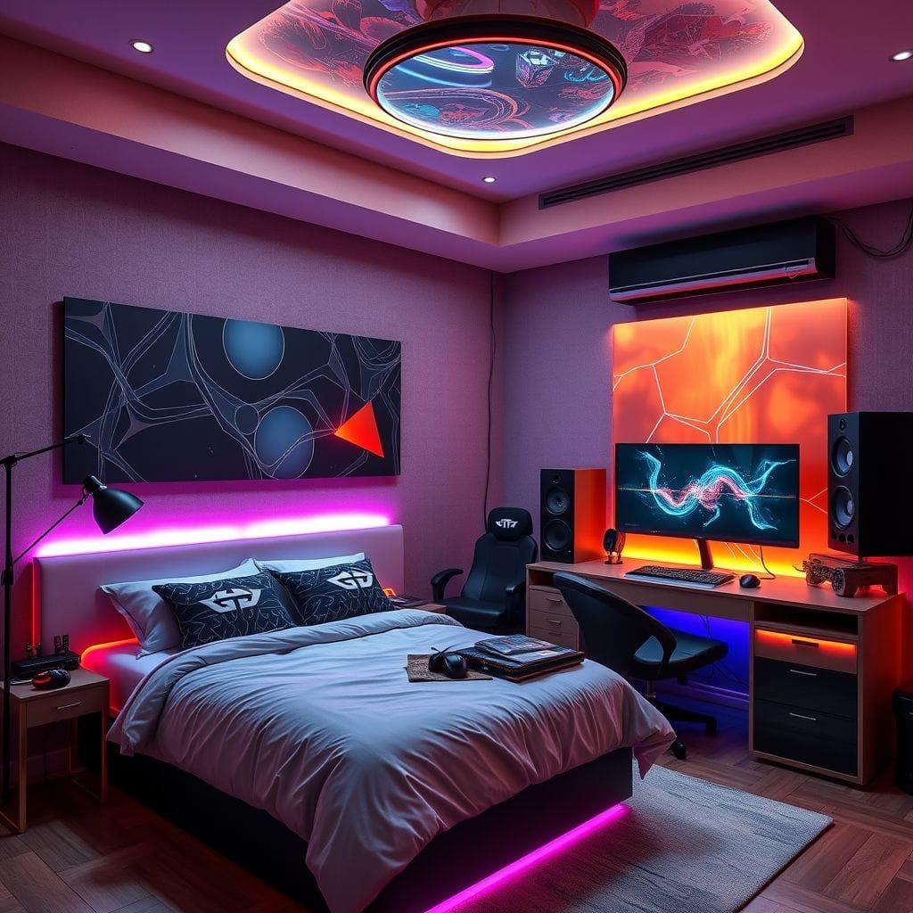 Gaming Room guest room - AI Generated