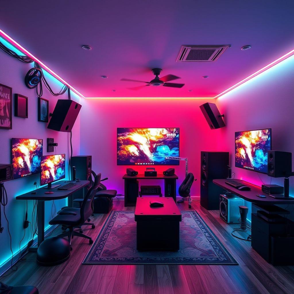 Gaming Room home gym - AI Generated