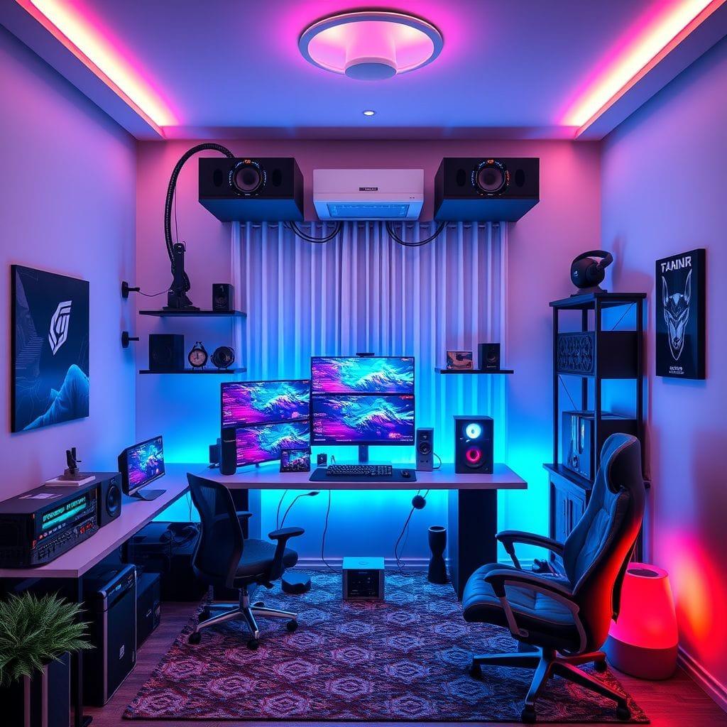 Gaming Room home office - AI Generated