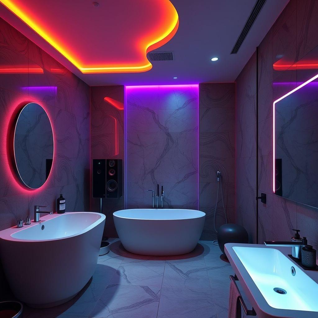 Gaming Room hotel bathroom - AI Generated