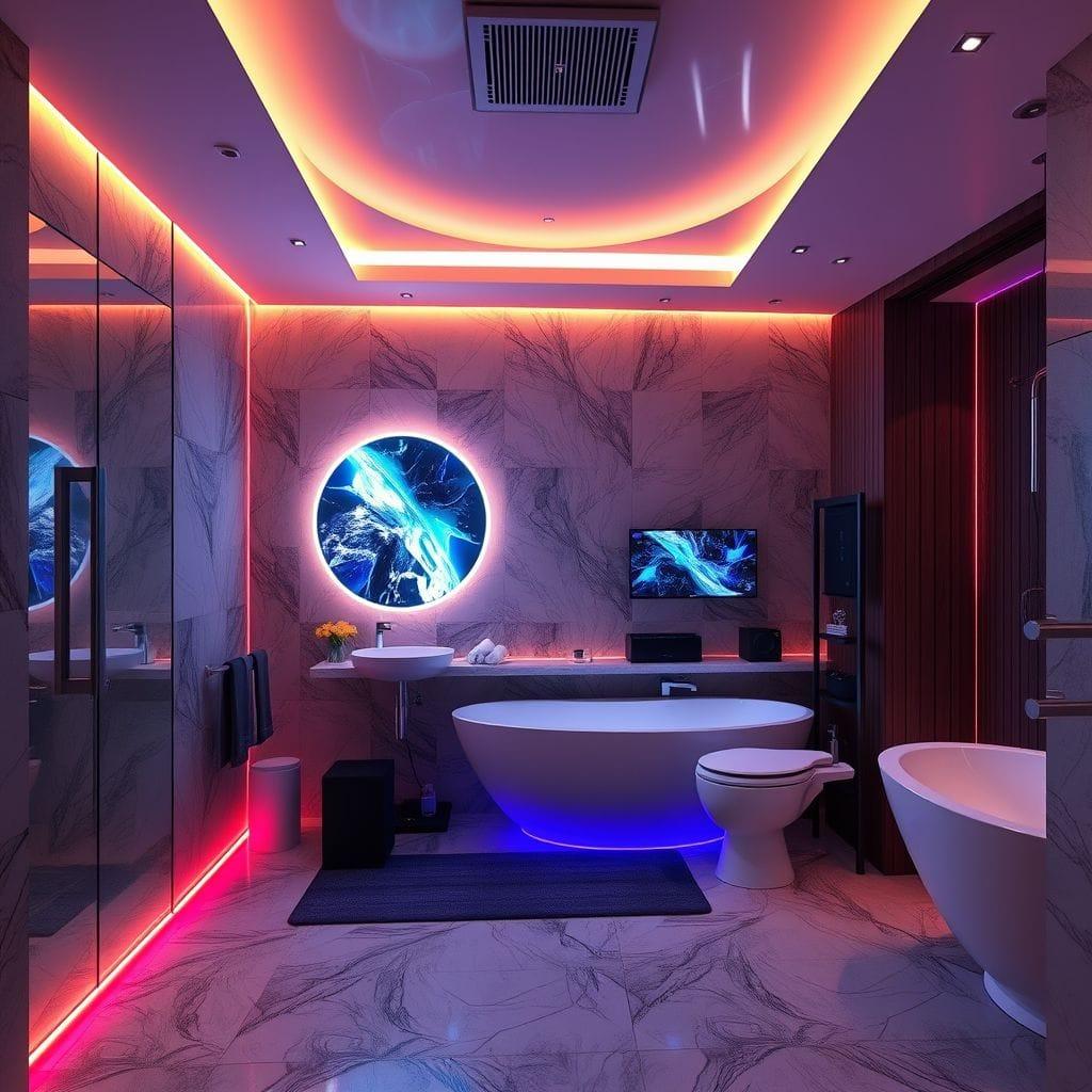 Gaming Room hotel bathroom - AI Generated