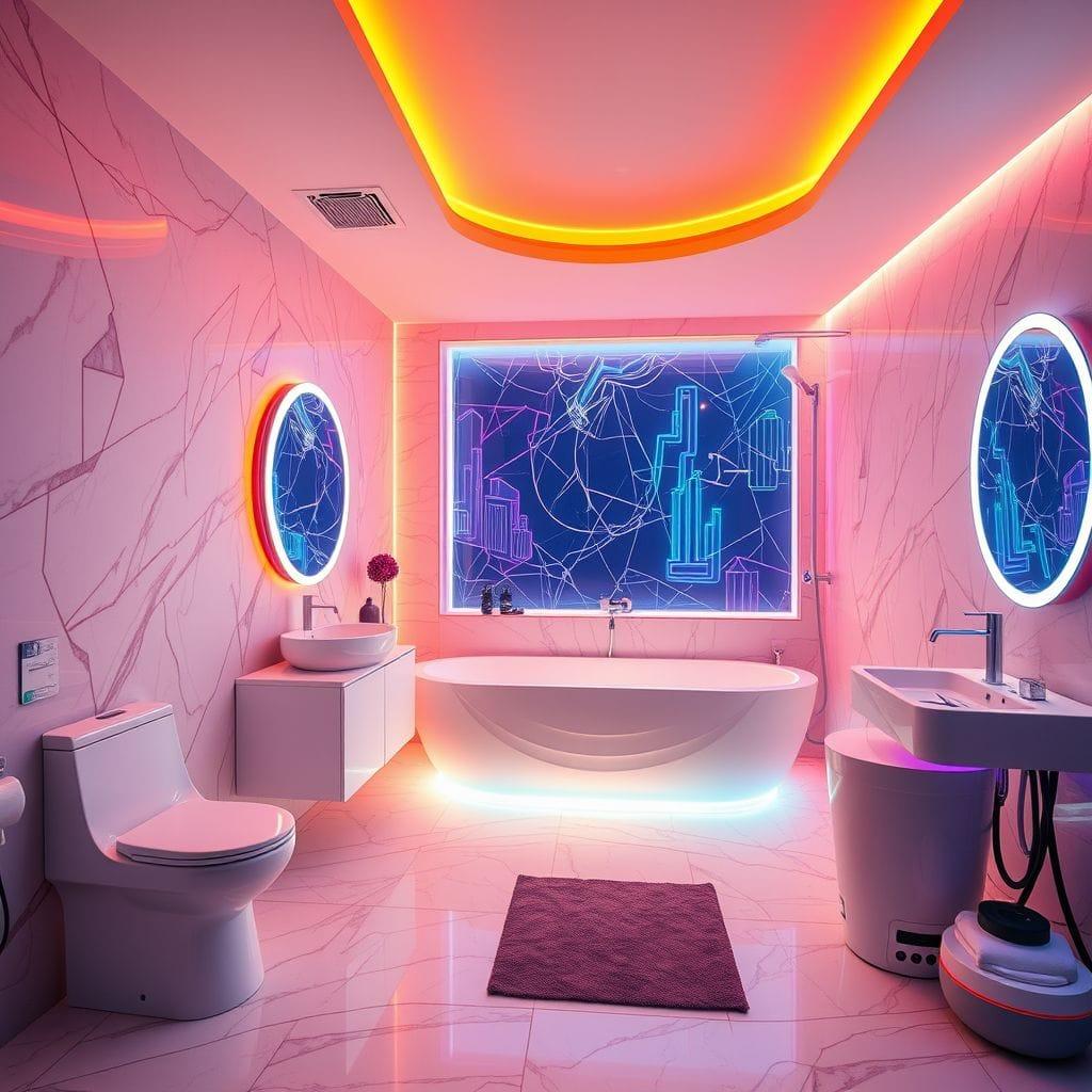 Gaming Room hotel bathroom - AI Generated
