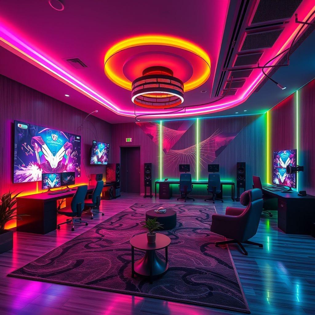 Gaming Room hotel lobby - AI Generated