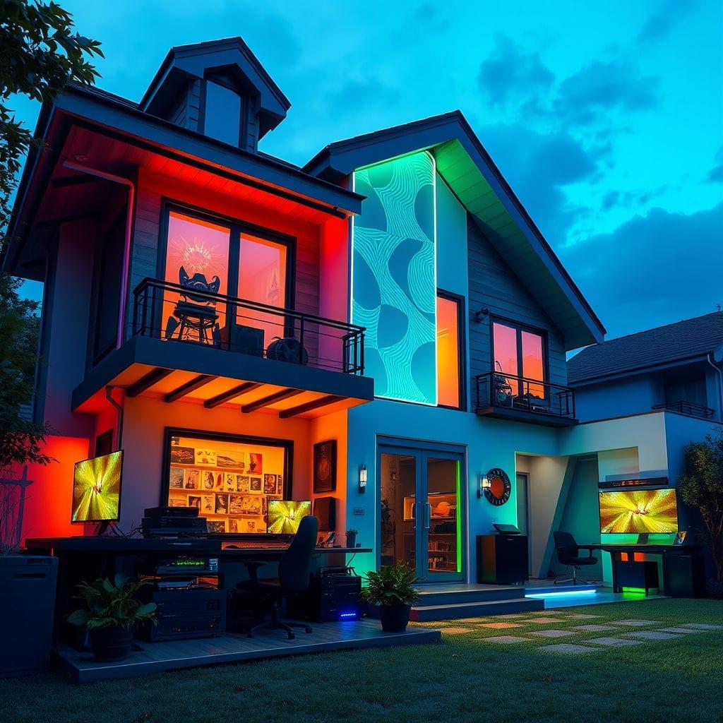 Gaming Room house exterior - AI Generated