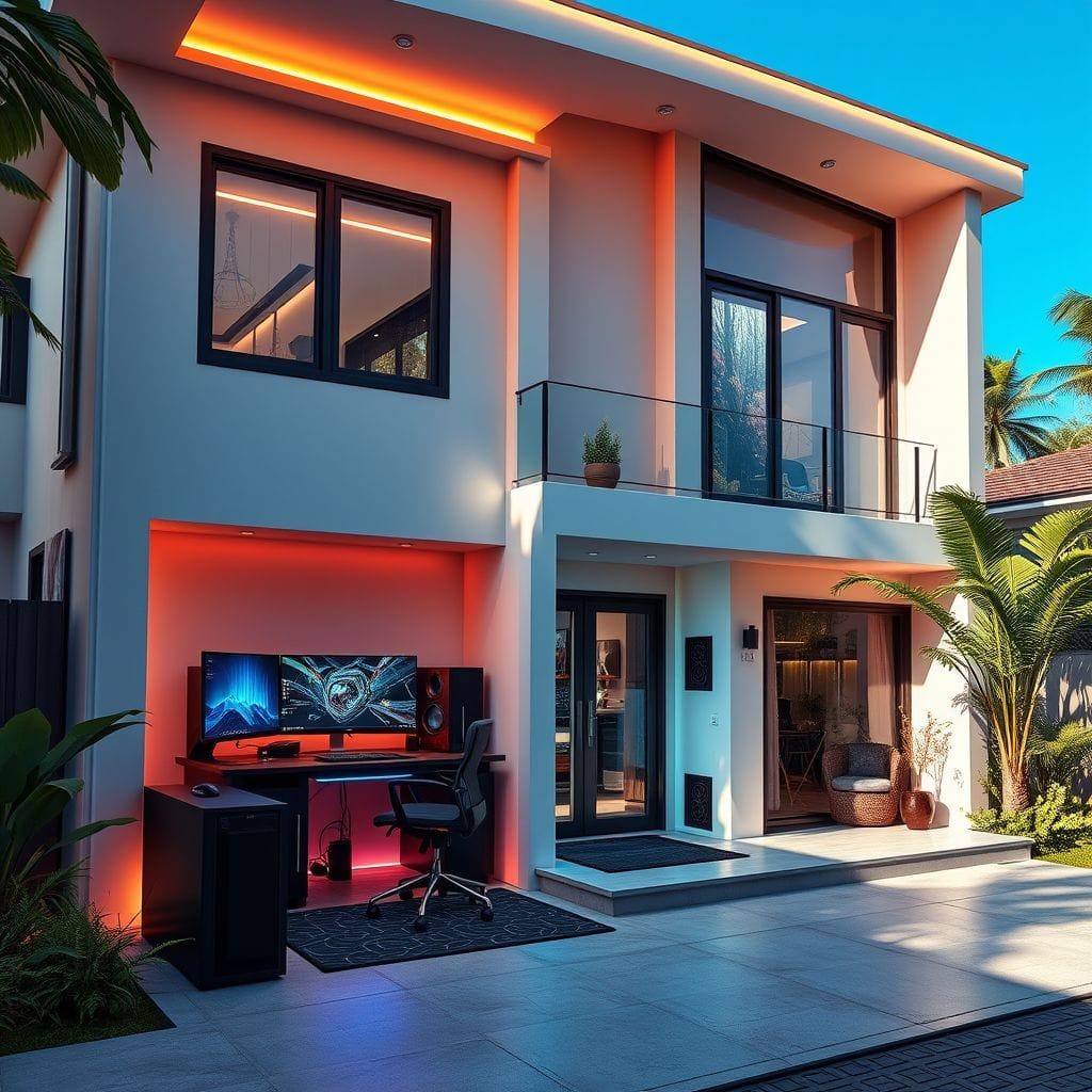 Gaming Room house exterior - AI Generated