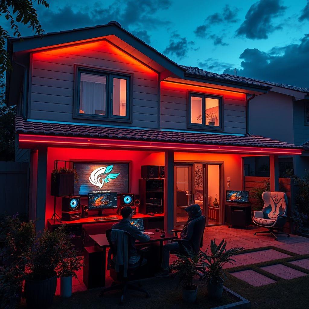 Gaming Room house exterior - AI Generated