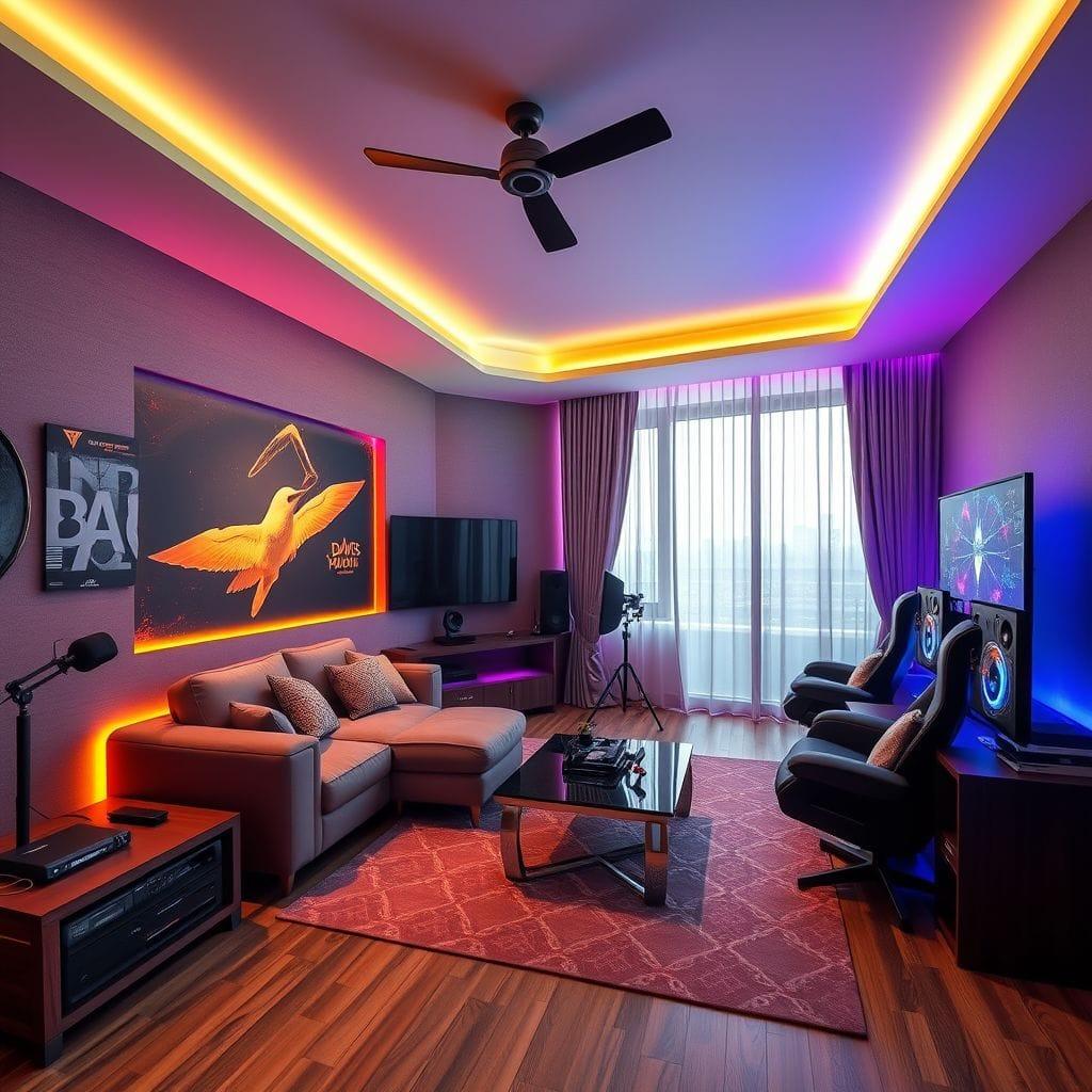 Gaming Room living room - AI Generated