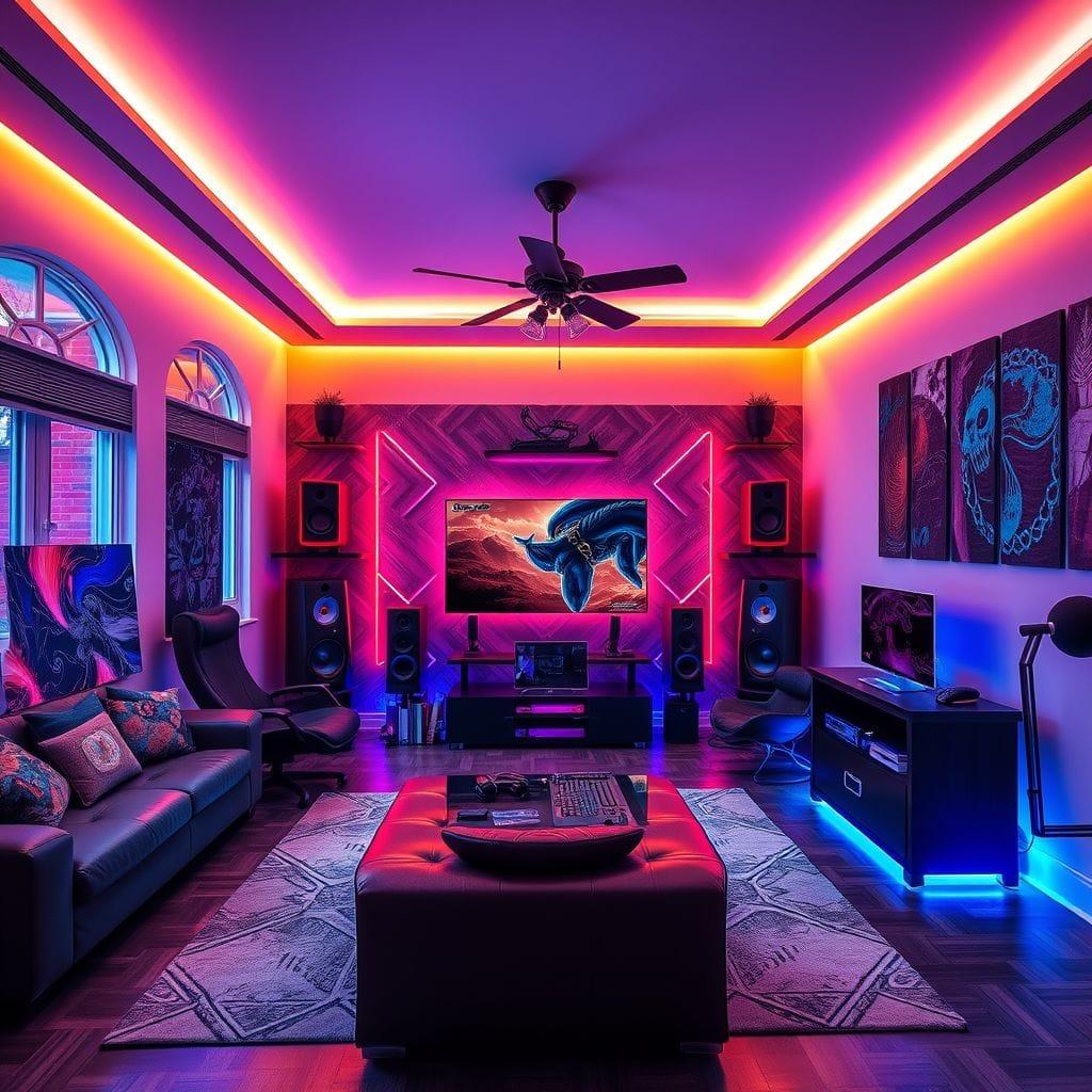 Gaming Room living room - AI Generated