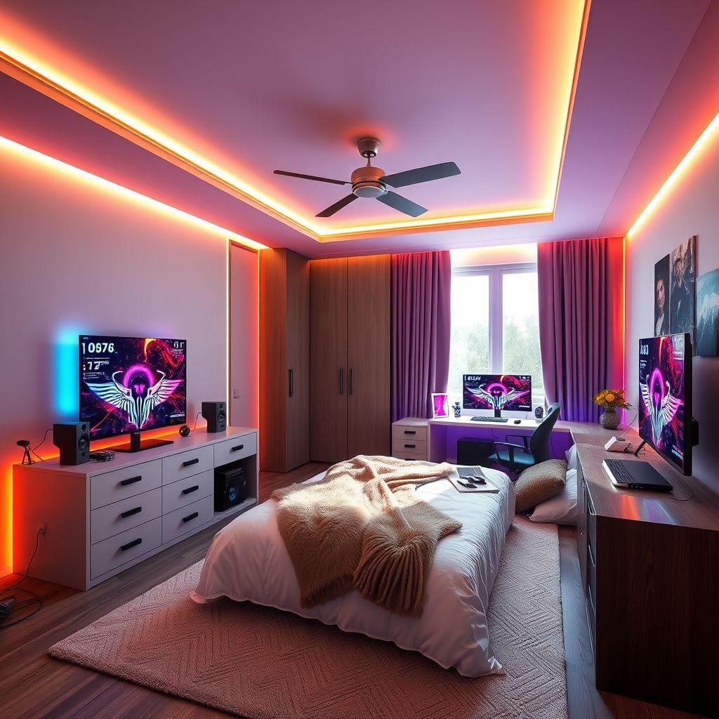 Gaming Room master bedroom - AI Generated