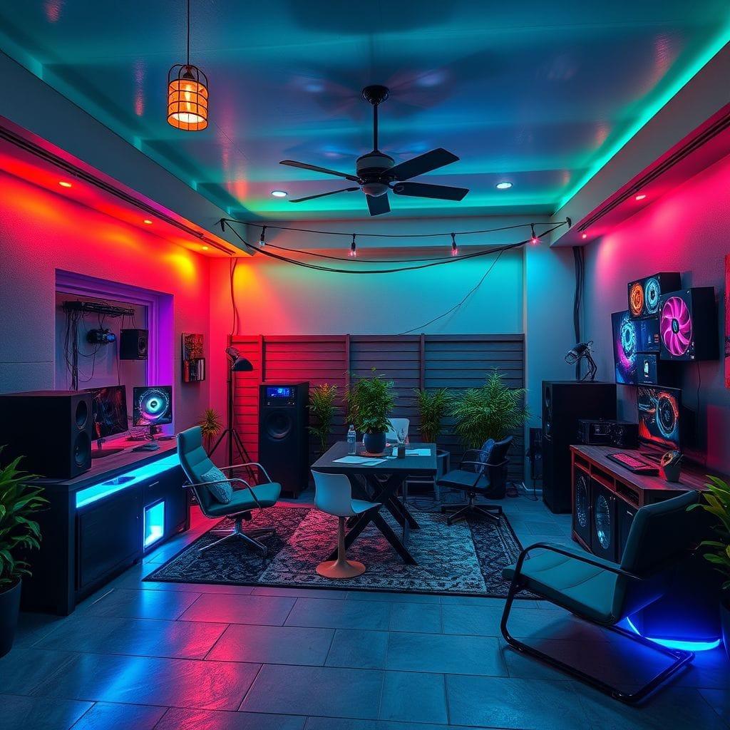 Gaming Room outdoor patio - AI Generated