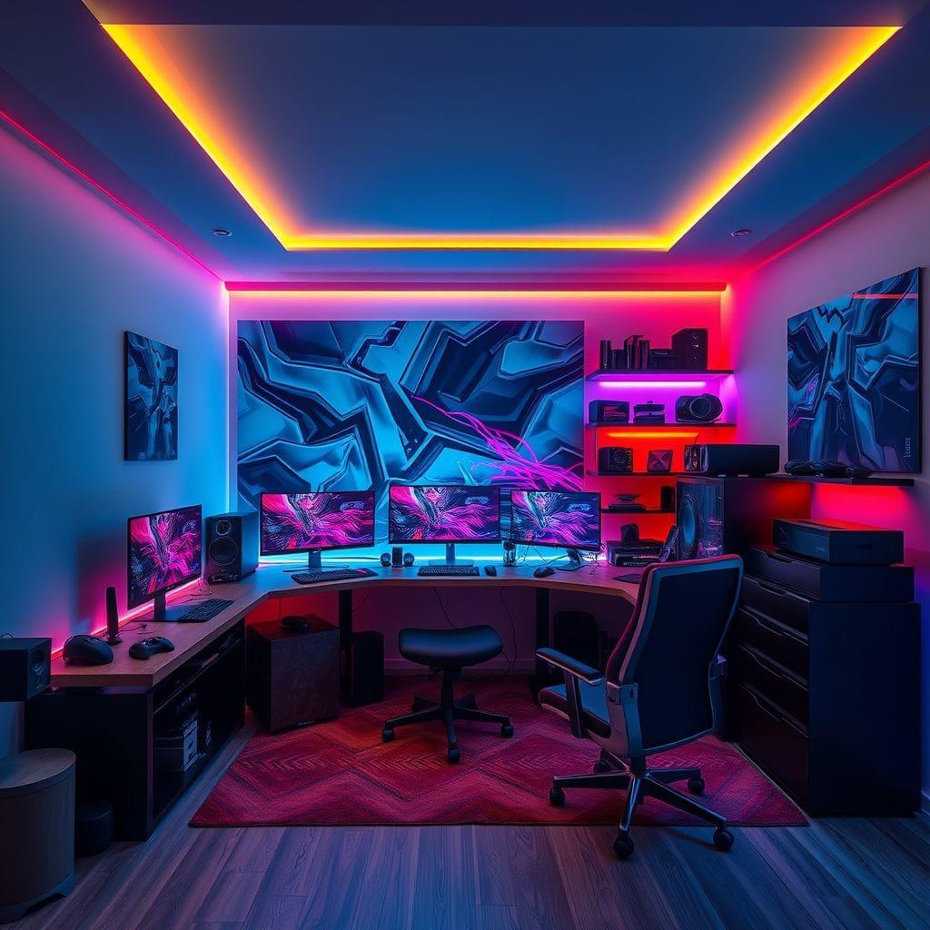 Gaming Room study room - AI Generated