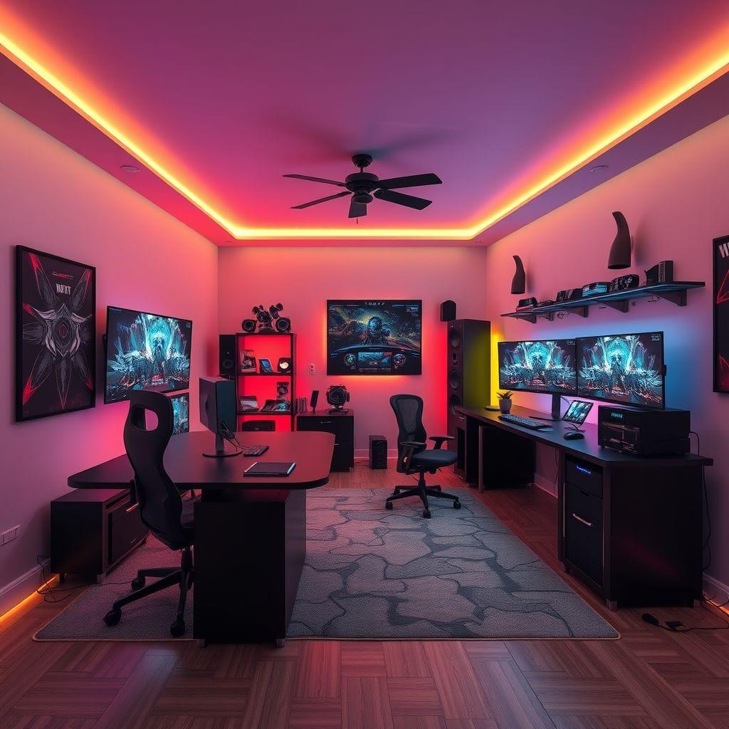 Gaming Room study room - AI Generated