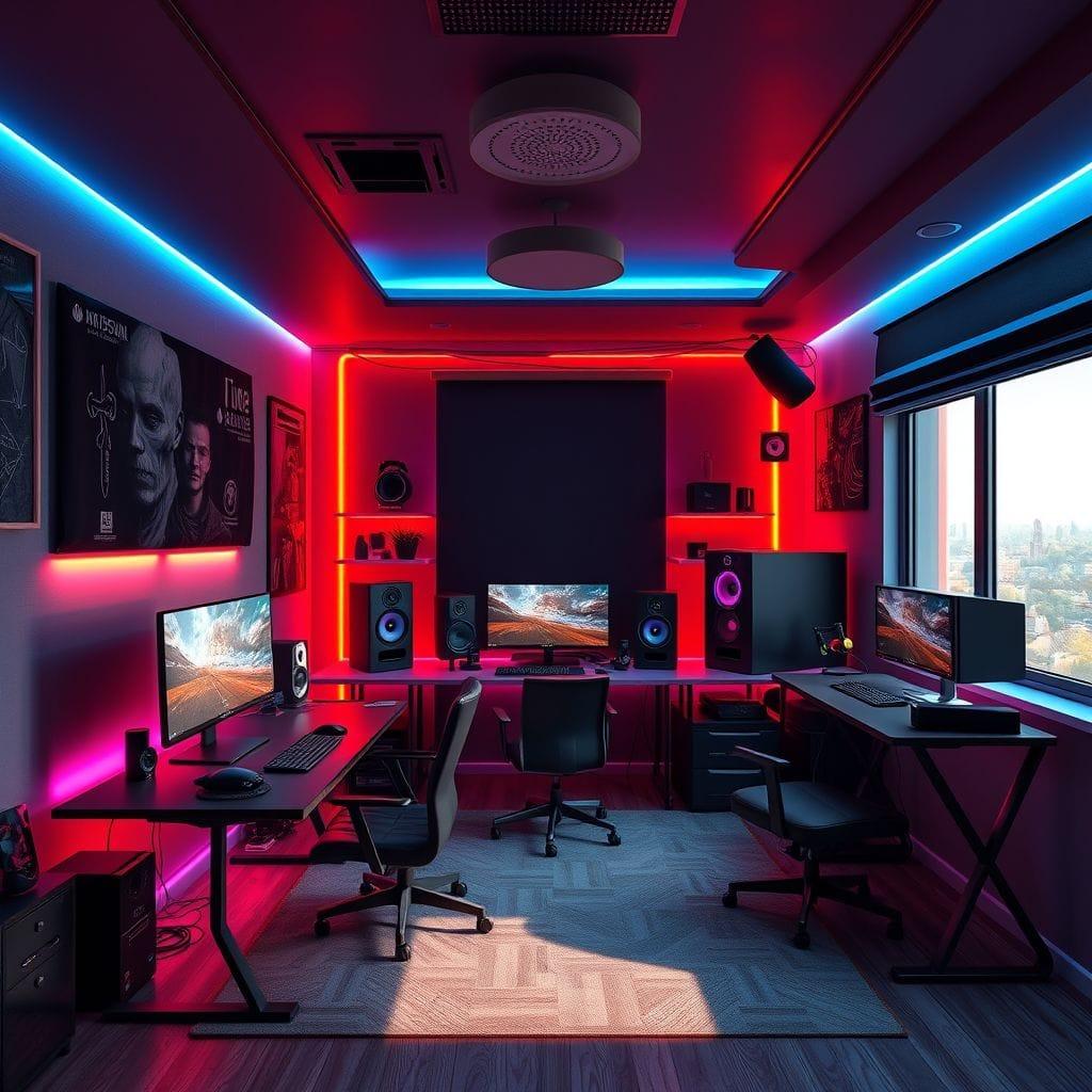 Gaming Room study room - AI Generated
