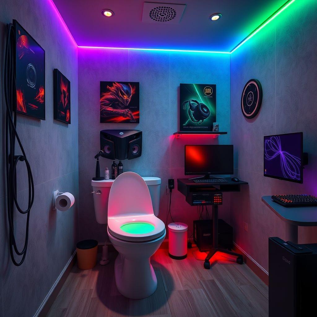 Gaming Room toilet - AI Generated