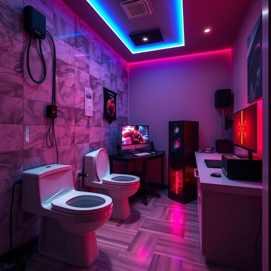 Gaming Room toilet - AI Generated