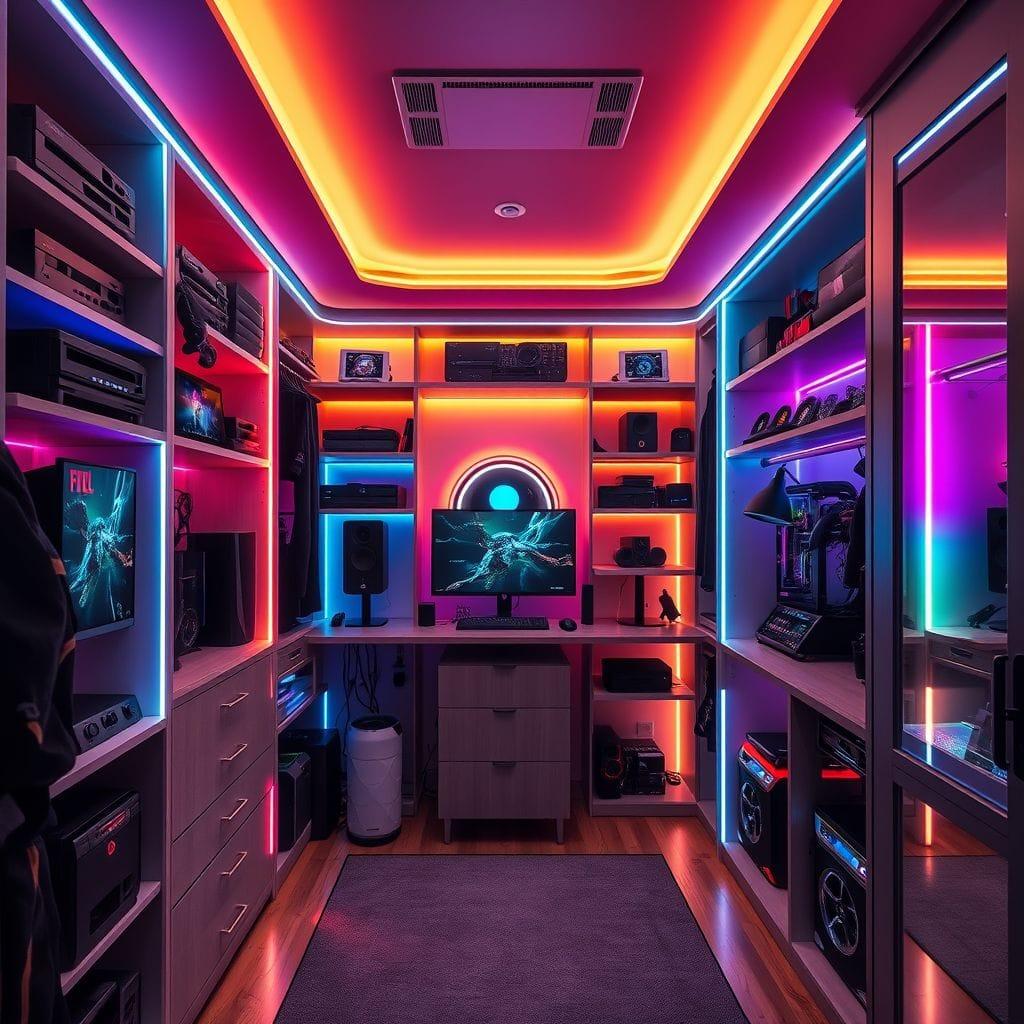 Gaming Room walk-in closet - AI Generated