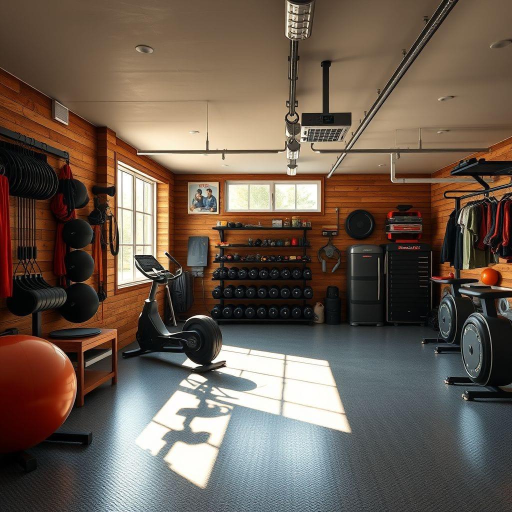  garage gym - AI Generated