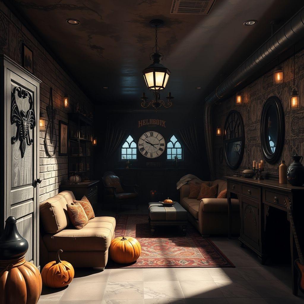 Halloween basement - AI Generated
