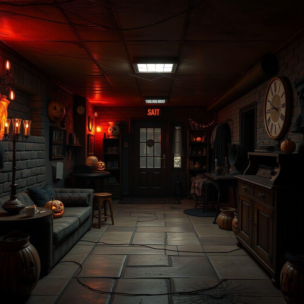 Halloween basement - AI Generated