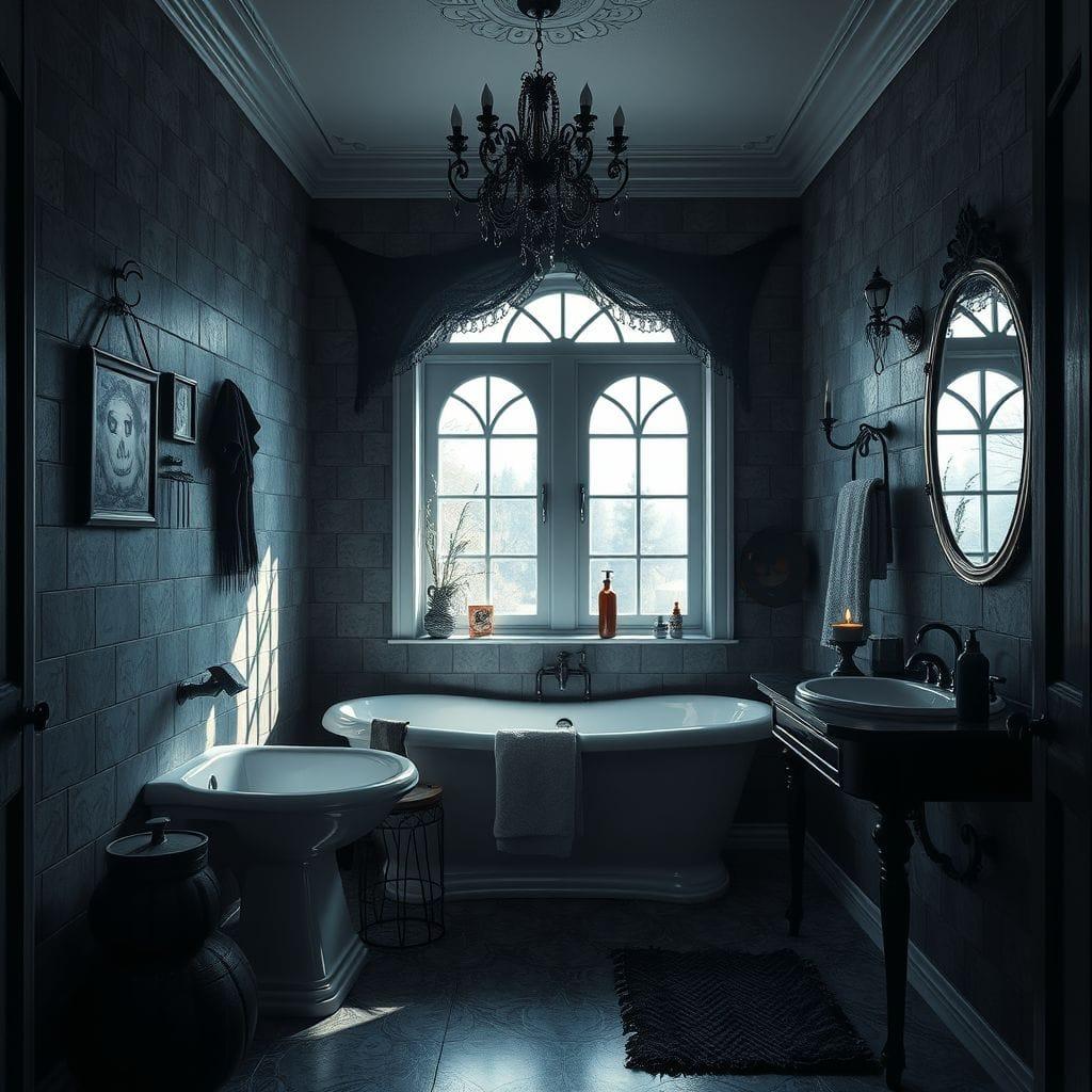 Halloween bathroom - AI Generated