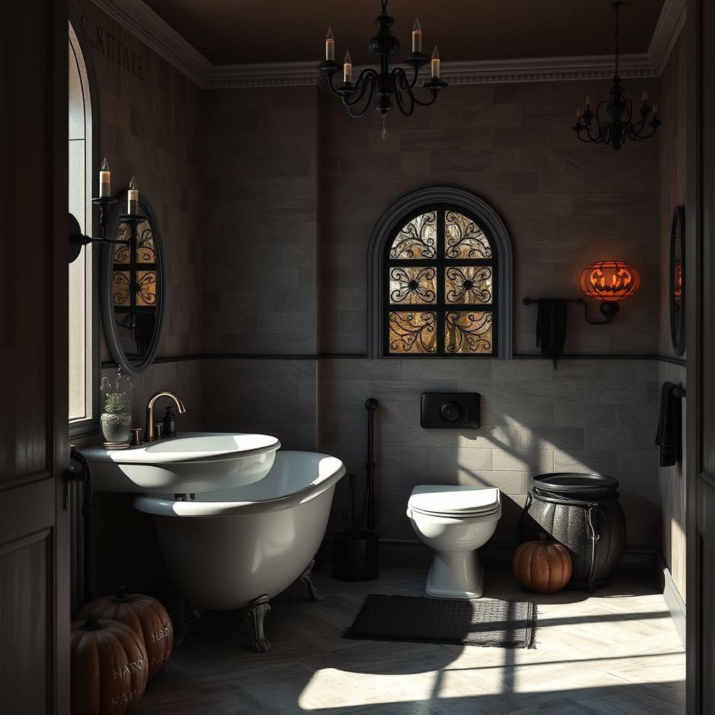 Halloween bathroom - AI Generated