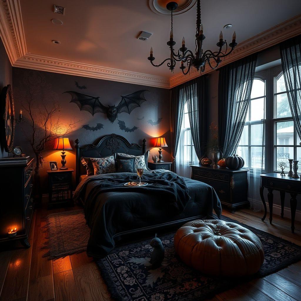 Halloween bedroom - AI Generated