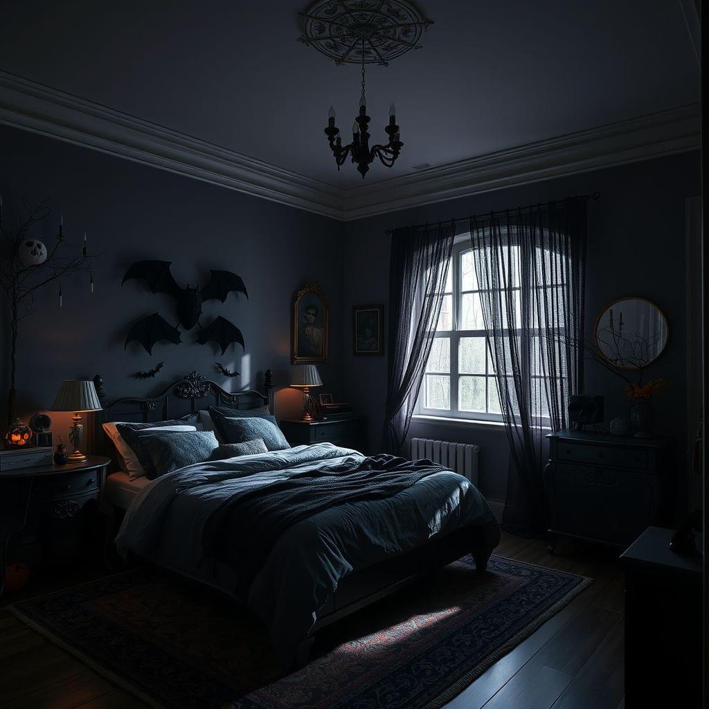 Halloween bedroom - AI Generated
