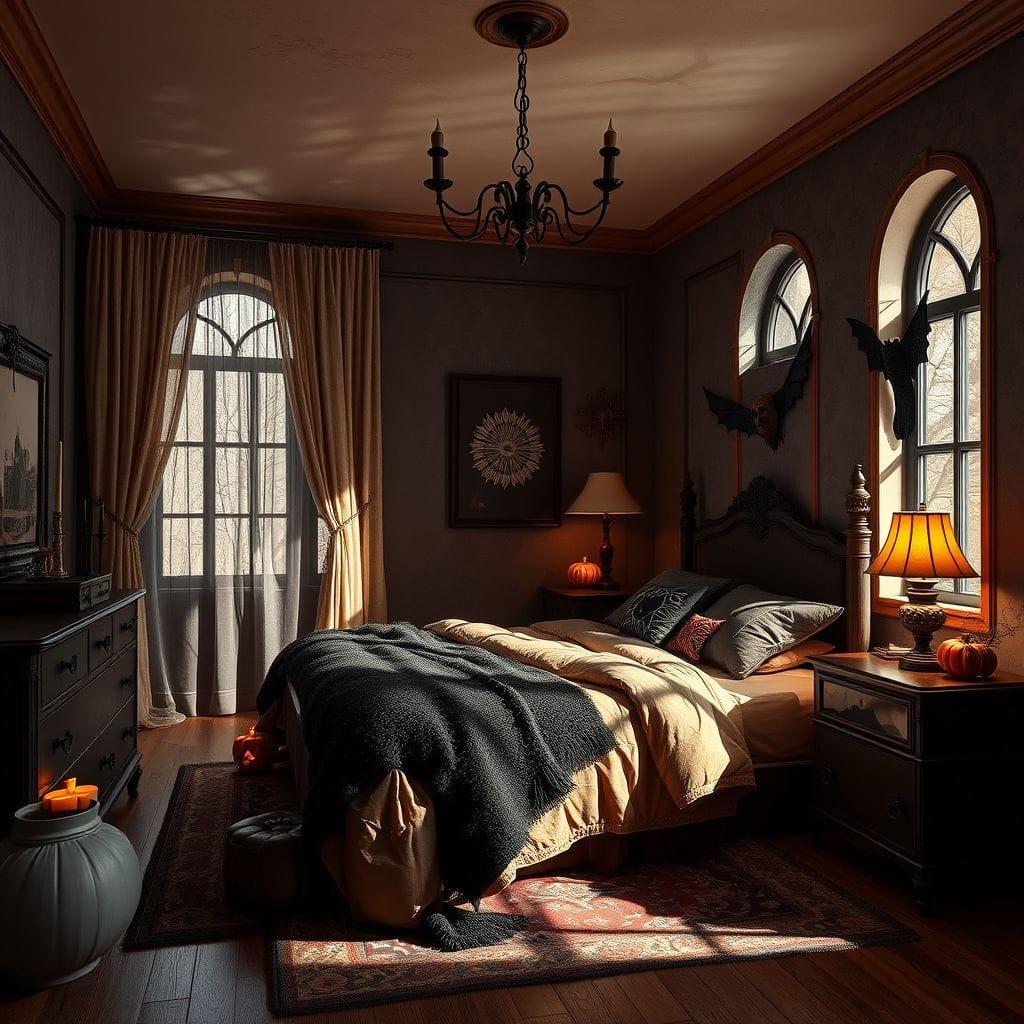 Halloween bedroom - AI Generated