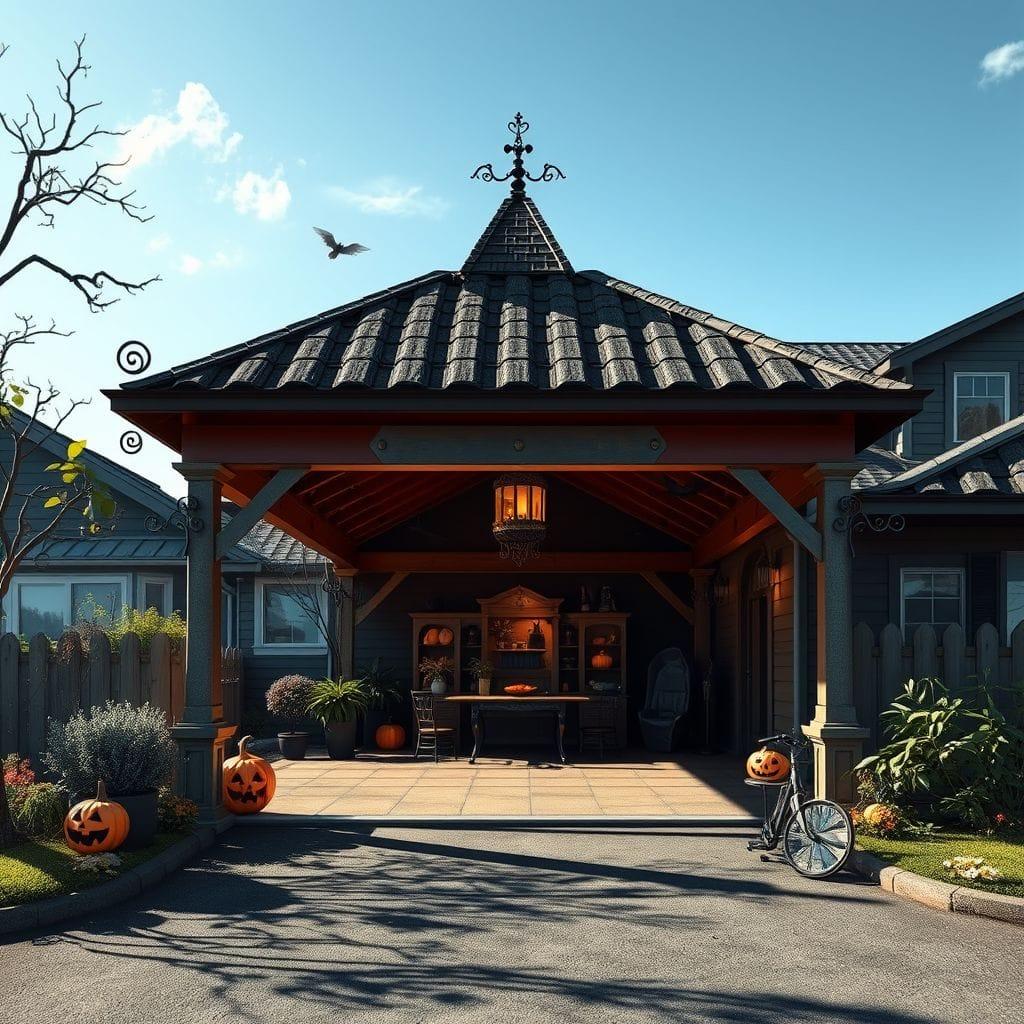 Halloween carport - AI Generated