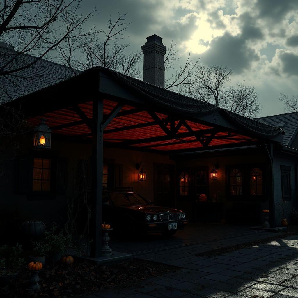 Halloween carport - AI Generated