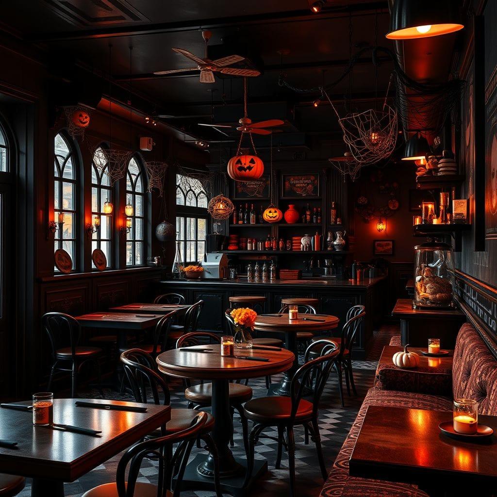 Halloween coffee shop - AI Generated