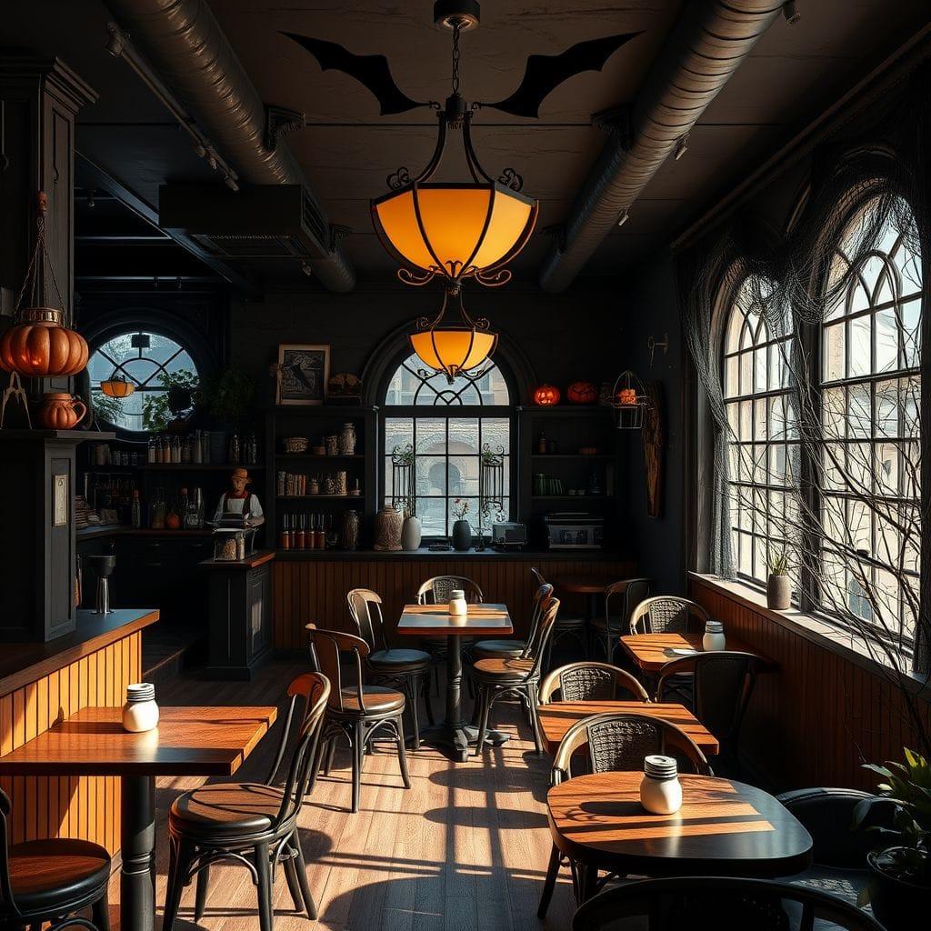 Halloween coffee shop - AI Generated