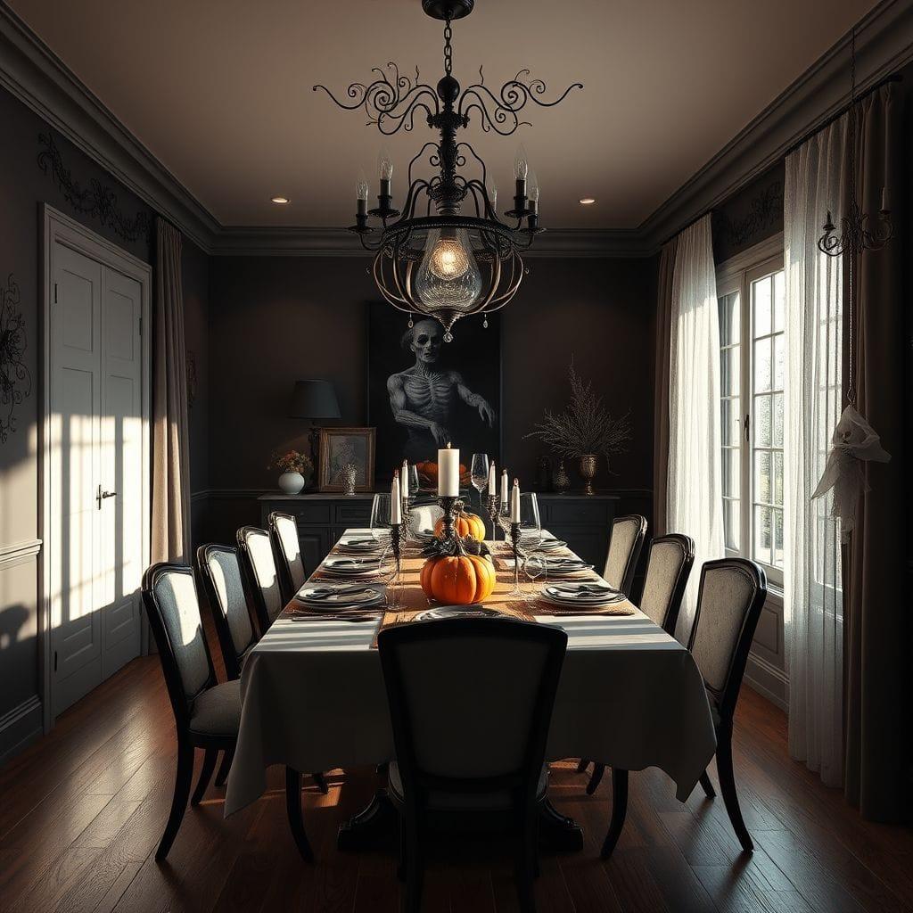 Halloween dining room - AI Generated