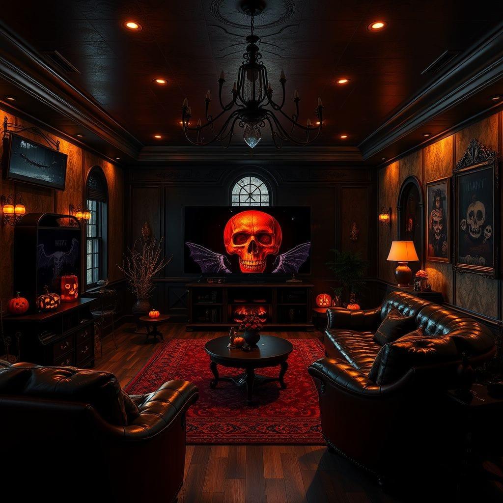 Halloween entertainment room - AI Generated