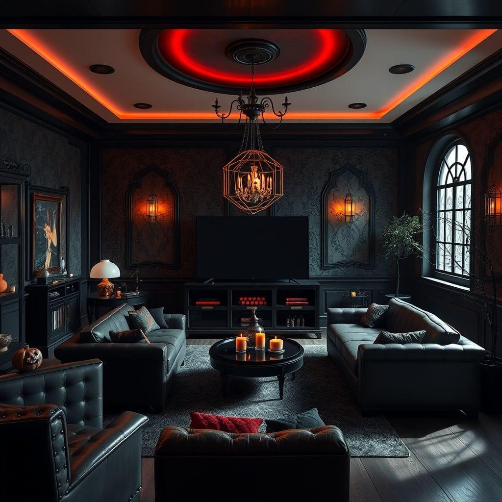 Halloween entertainment room - AI Generated