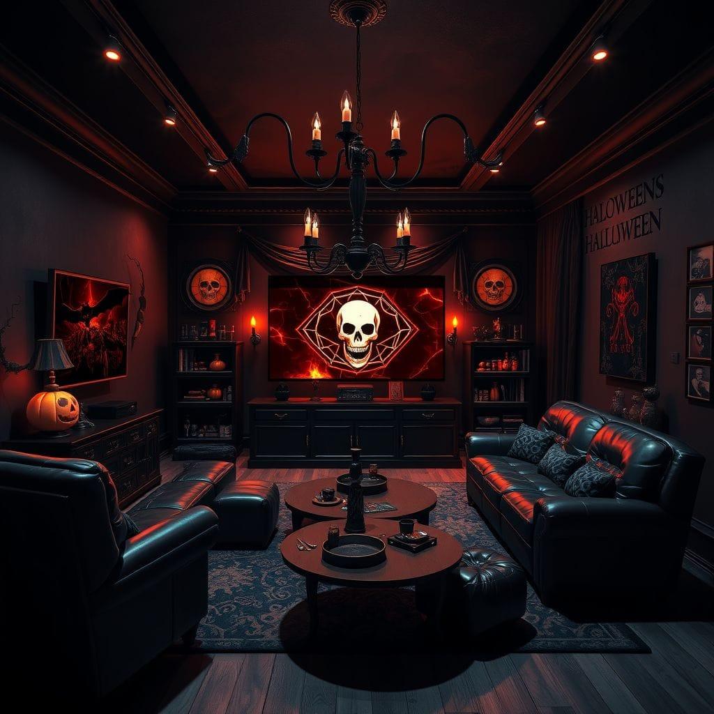 Halloween entertainment room - AI Generated