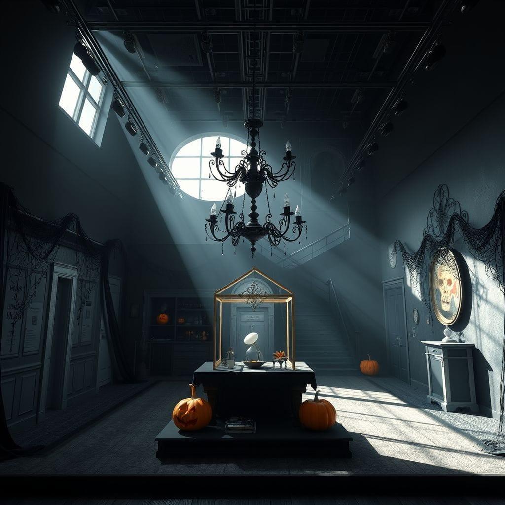 Halloween exhibition space - AI Generated