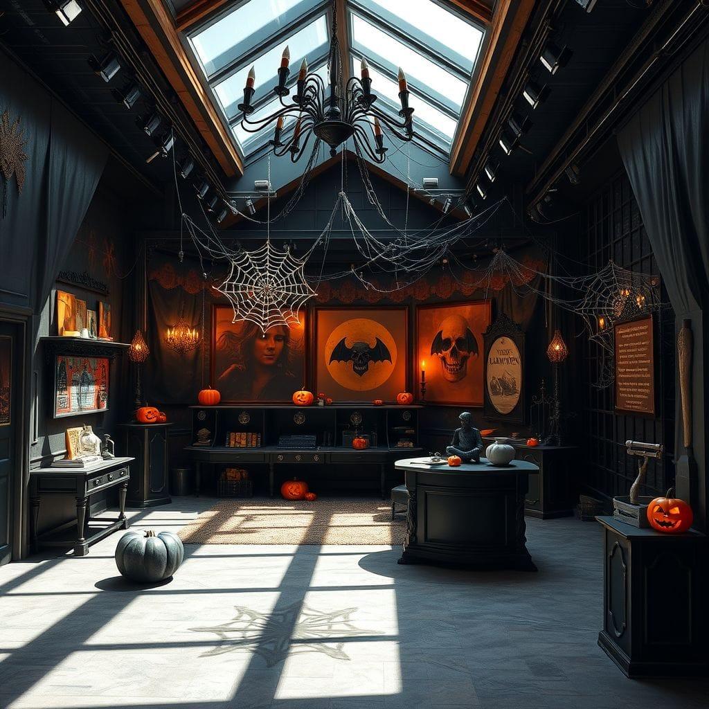 Halloween exhibition space - AI Generated
