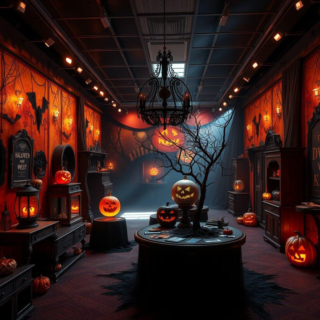 Halloween exhibition space - AI Generated