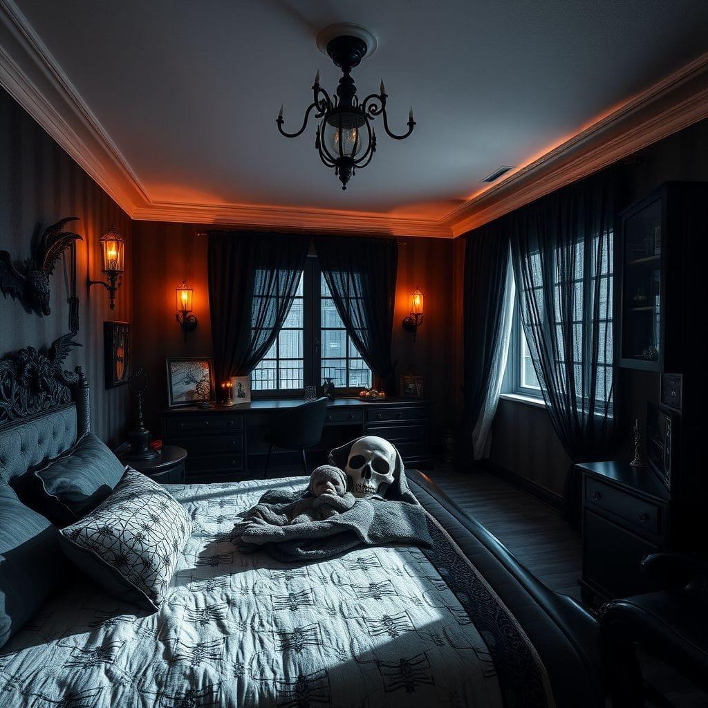 Halloween guest room - AI Generated