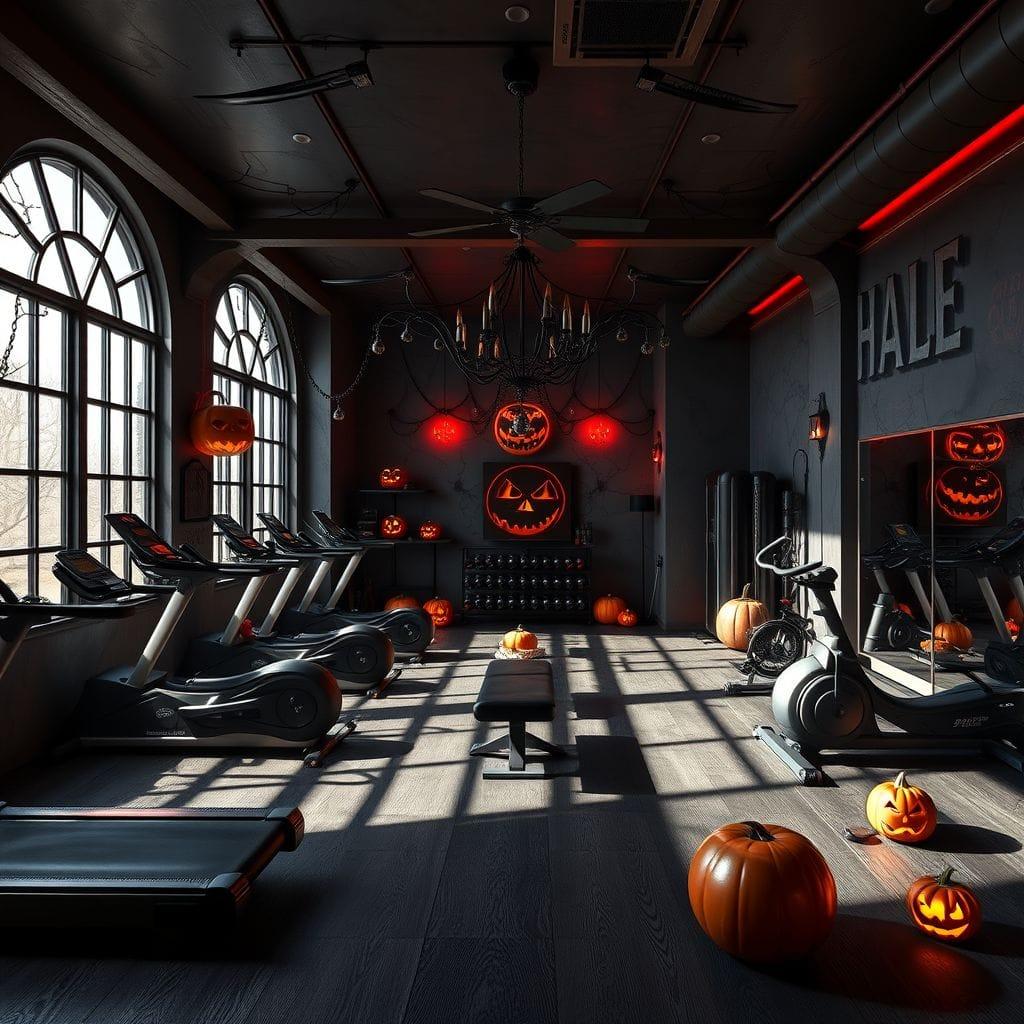 Halloween gym - AI Generated