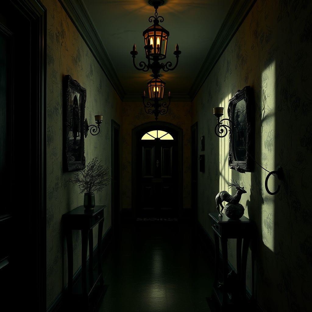 Halloween hallway - AI Generated